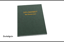 Diplomarbeiten / Masterarbeiten mit Hardcover und Beschriftung 