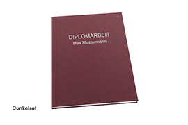 Diplomarbeiten / Masterarbeiten mit Hardcover und Beschriftung 