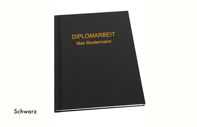 Diplomarbeiten / Masterarbeiten mit Hardcover und Beschriftung 