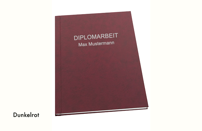 Diplomarbeiten / Masterarbeiten mit Hardcover und Beschriftung 