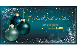 Weihnachtskarte mit Kugeln 2321 