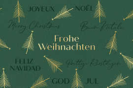 Weihnachtskarte Grün/Gold 3306 