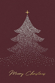 Weihnachtskarte mit weißem Baum 3331 