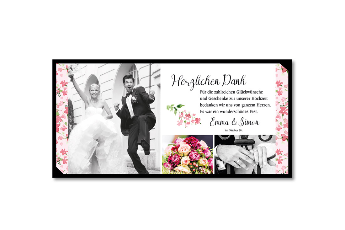 Hochzeitskarte - Dankkarte 17D346 