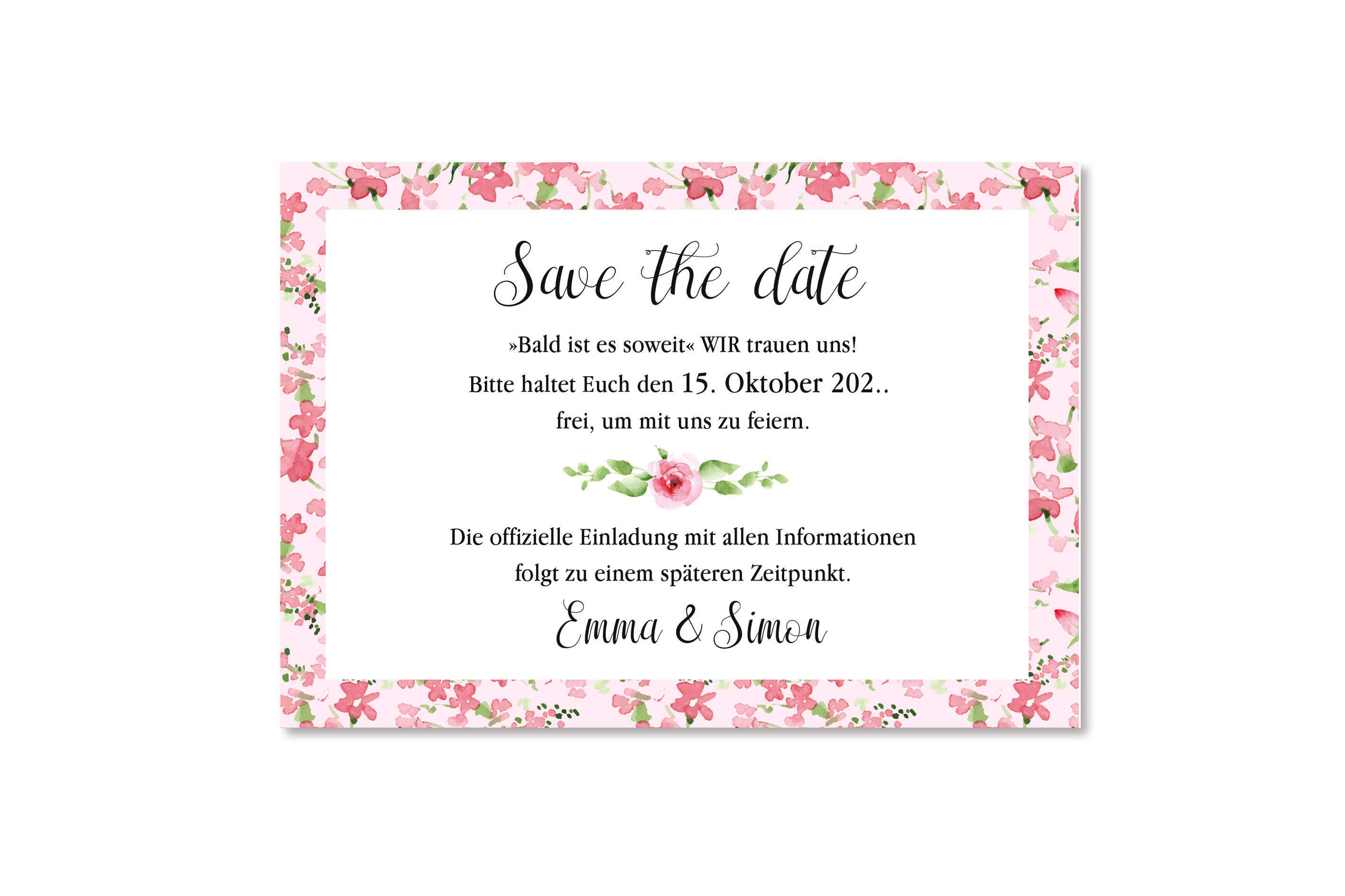 Hochzeitskarte - Save the Date 17S546 