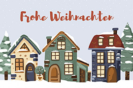 Weihnachtskarten Häuser 40067h 
