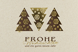 Weihnachtskarte Bäume mit Sternen FW18307 