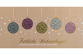Weihnachtskarte Kugeln FW18339 