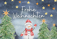Schneemann - St. Anna Spendenkarte 