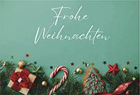 Weihnachtskarte Türkis 40092 