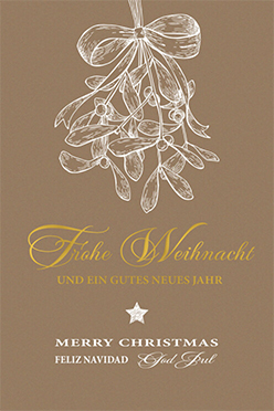 Weihnachtskarte - Mistelzweige - FW18434 