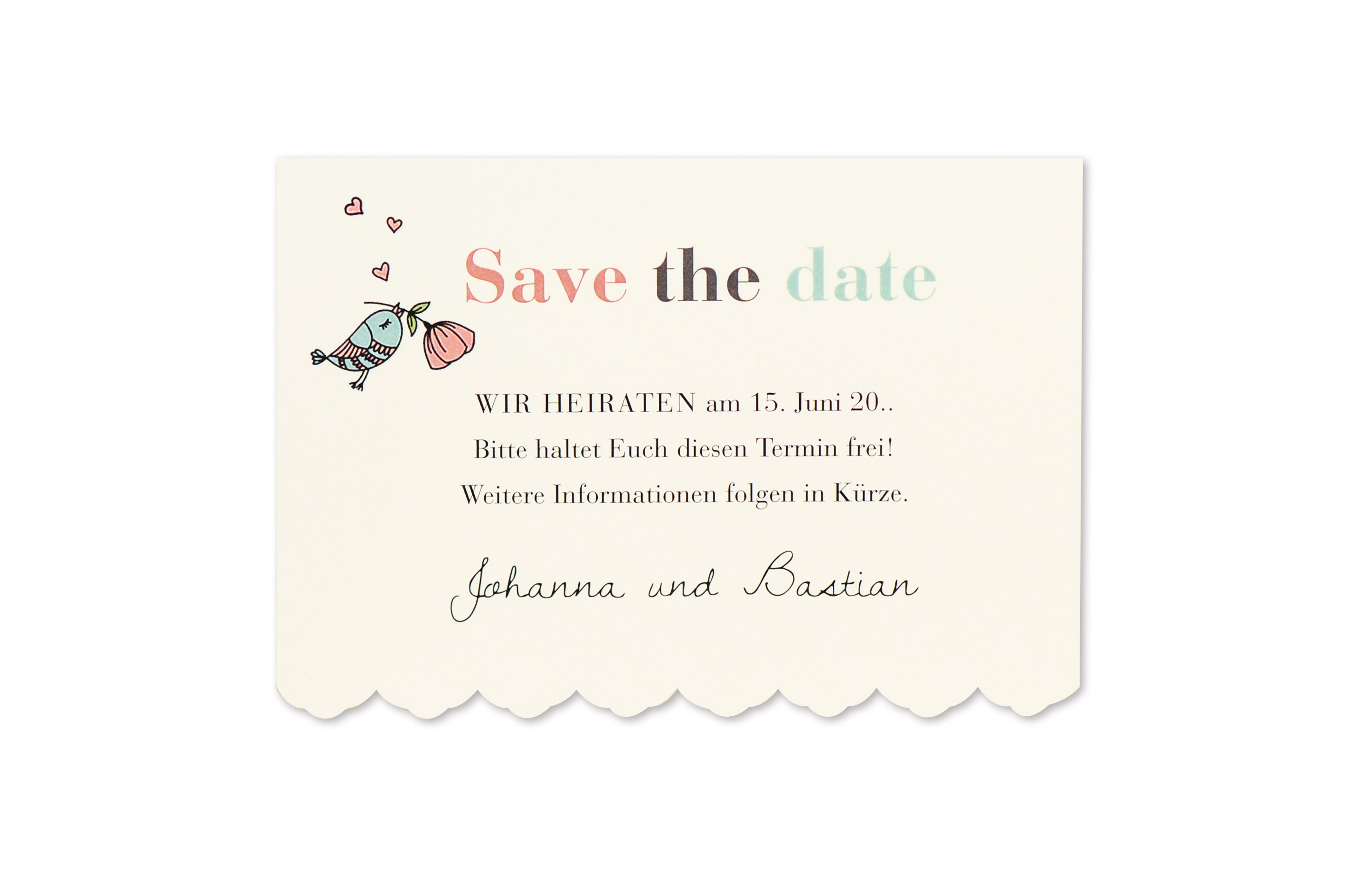Hochzeitskarte - Save the Date 17S507