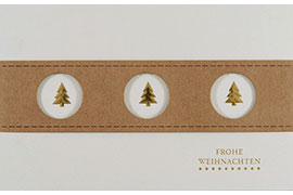 Weihnachtskarte mit Band FW18343