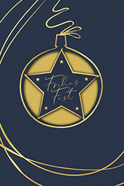 Weihnachtskarte mit blauen Stern 3336