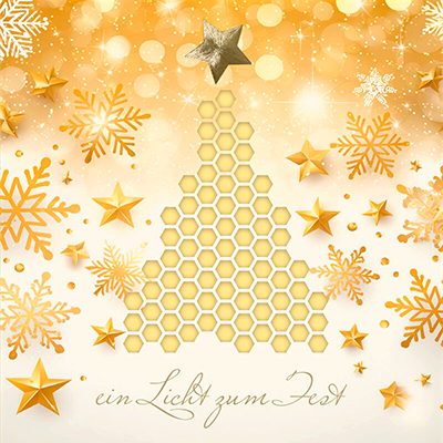 Weihnachtskarte - Bienenwachskerze - FW18447