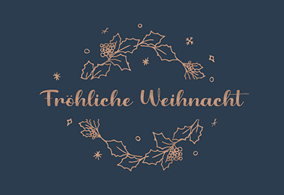 Weihnachtskarte Rosegold FW18441