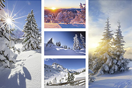 Weihnachtskarte Schneelandschaft 40061h