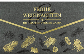 Weihnachtskarten mit Goldschrift 18341