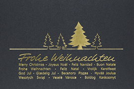 Weihnachtskarte Blau/Gold 18329