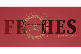 Weihnachtskarte Rot FW18309