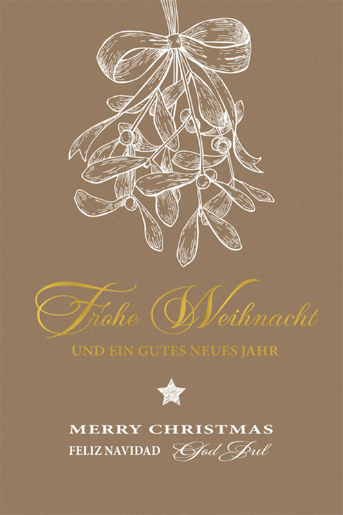 Weihnachtskarte - Mistelzweige - FW18434