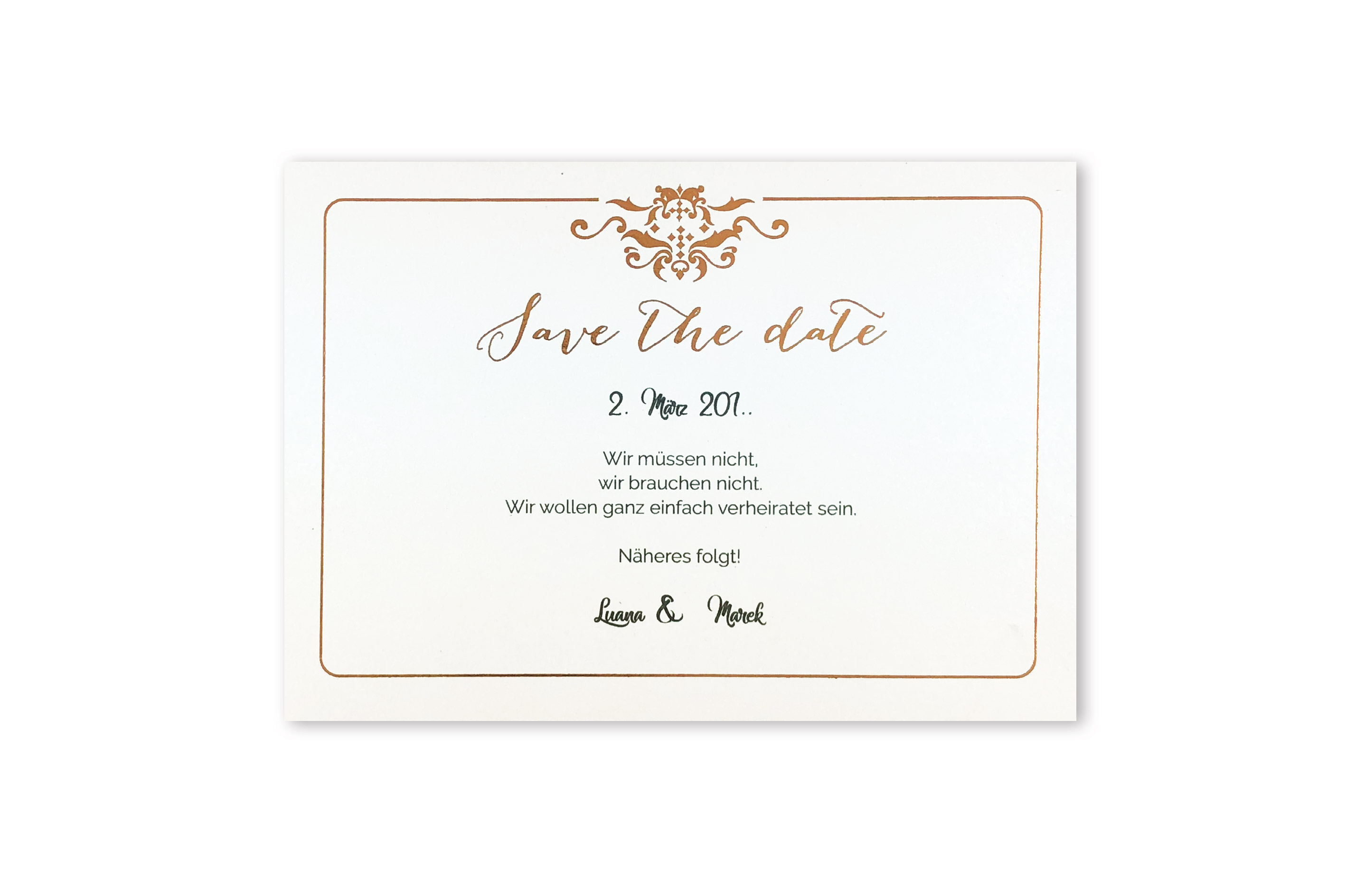 Hochzeitskarte - Save the Date 17S506