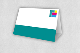 Tischaufsteller 2-seitig - Querformat