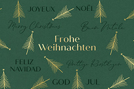 Weihnachtskarte Grün/Gold 3306